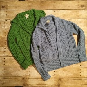 EUC St Johns Bay SP green and blue sweater bundle